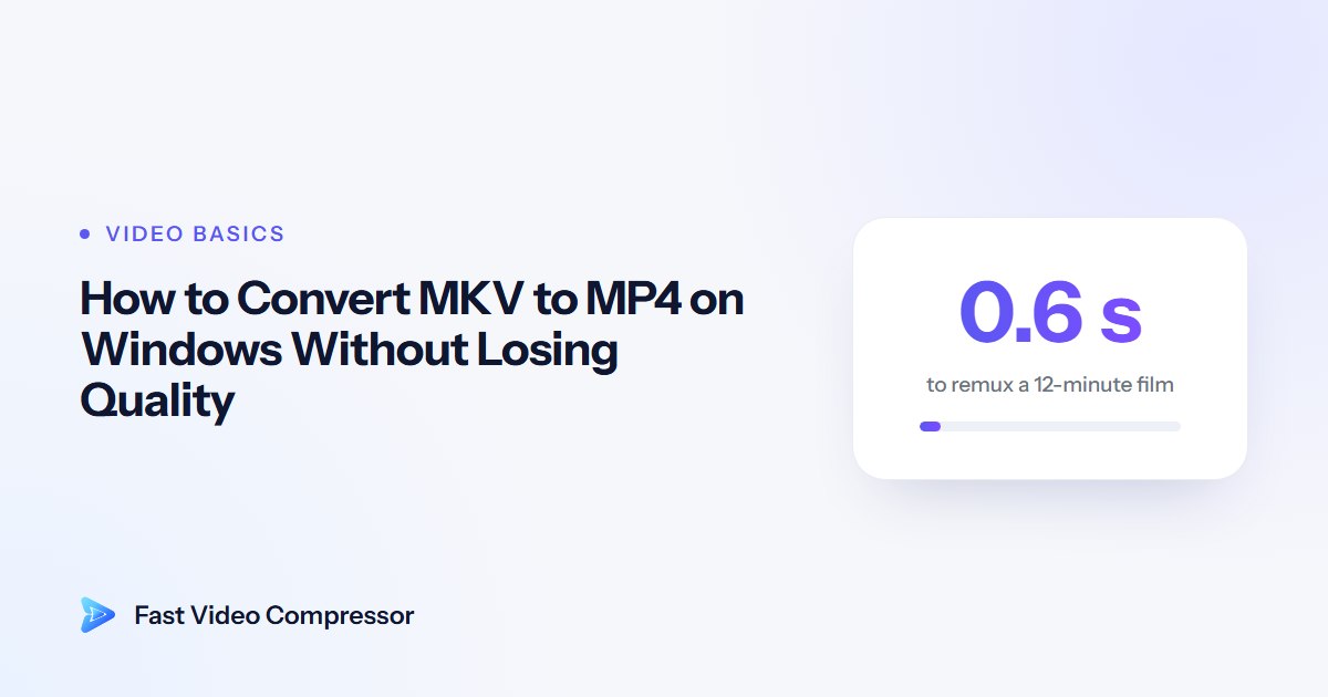 How to Convert MKV to MP4 on Windows Without Losing Quality (Free)